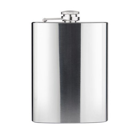 FINAL TOUCH 8 oz Silver Stainless Steel Flask FTA7023